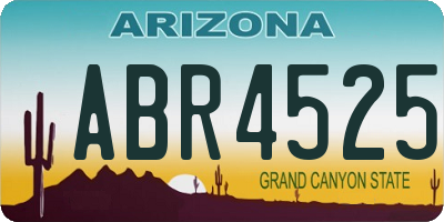 AZ license plate ABR4525