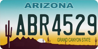 AZ license plate ABR4529