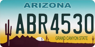 AZ license plate ABR4530