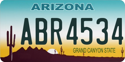 AZ license plate ABR4534