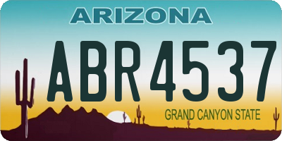 AZ license plate ABR4537