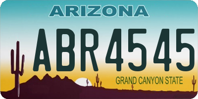 AZ license plate ABR4545