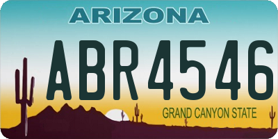 AZ license plate ABR4546