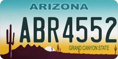 AZ license plate ABR4552