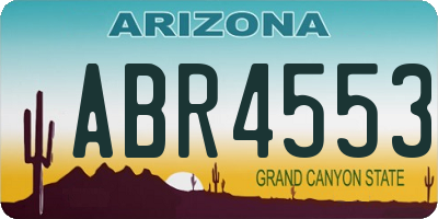 AZ license plate ABR4553