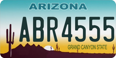 AZ license plate ABR4555