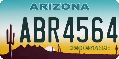 AZ license plate ABR4564