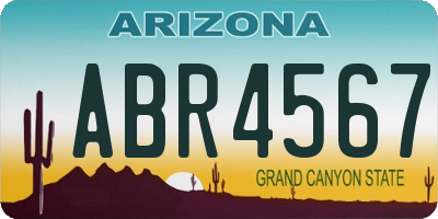 AZ license plate ABR4567