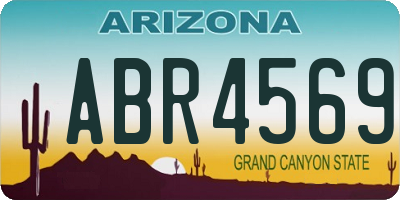 AZ license plate ABR4569