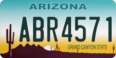 AZ license plate ABR4571