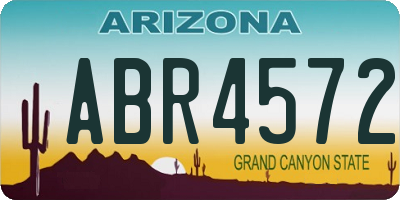 AZ license plate ABR4572