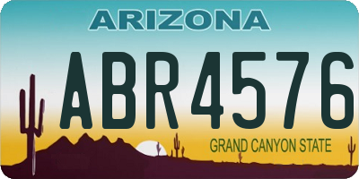 AZ license plate ABR4576