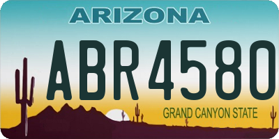 AZ license plate ABR4580