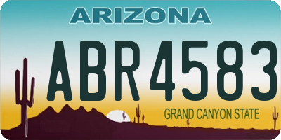 AZ license plate ABR4583
