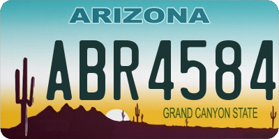 AZ license plate ABR4584