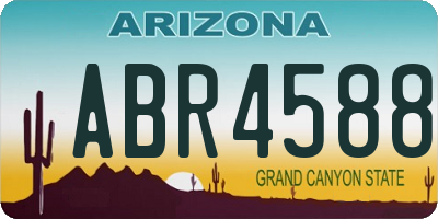 AZ license plate ABR4588