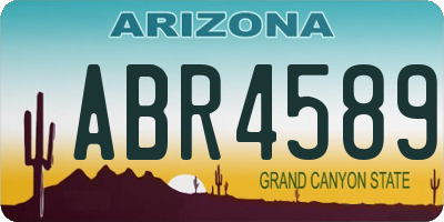 AZ license plate ABR4589