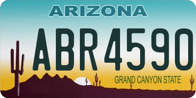AZ license plate ABR4590