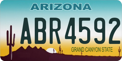 AZ license plate ABR4592