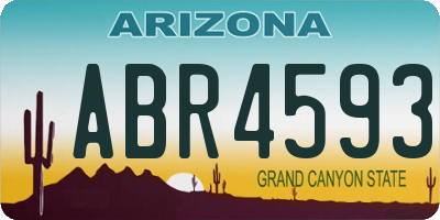AZ license plate ABR4593