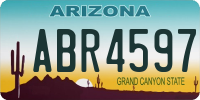 AZ license plate ABR4597