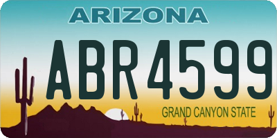 AZ license plate ABR4599