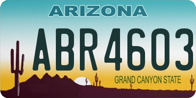 AZ license plate ABR4603