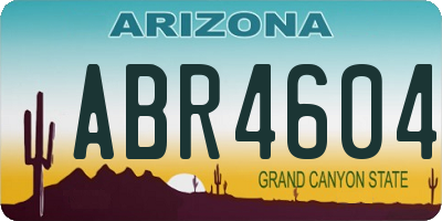 AZ license plate ABR4604