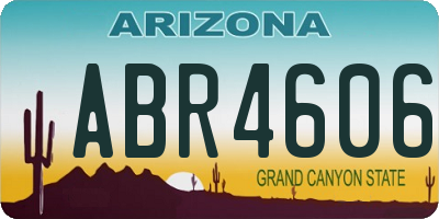 AZ license plate ABR4606