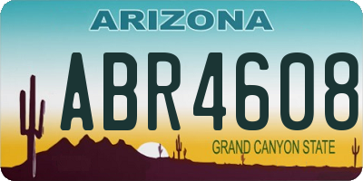 AZ license plate ABR4608