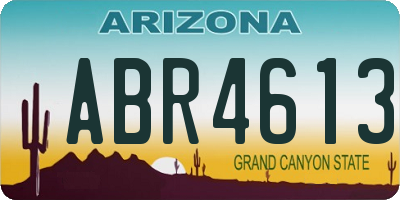 AZ license plate ABR4613