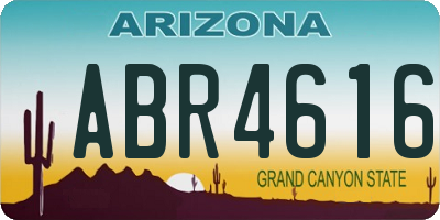 AZ license plate ABR4616