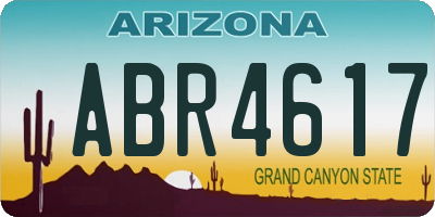 AZ license plate ABR4617