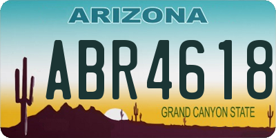 AZ license plate ABR4618