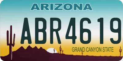 AZ license plate ABR4619