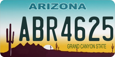 AZ license plate ABR4625