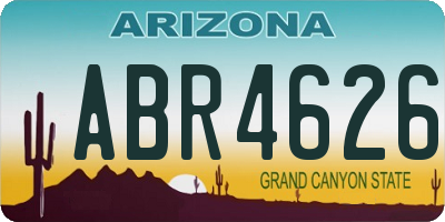 AZ license plate ABR4626