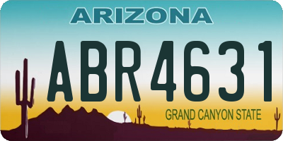 AZ license plate ABR4631