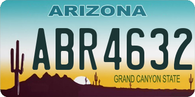 AZ license plate ABR4632