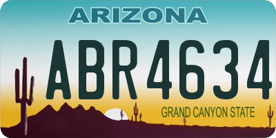 AZ license plate ABR4634