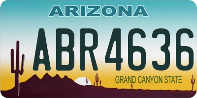 AZ license plate ABR4636