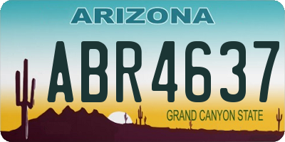 AZ license plate ABR4637
