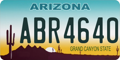 AZ license plate ABR4640