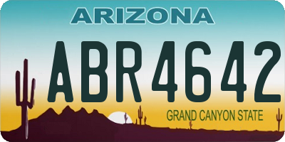 AZ license plate ABR4642