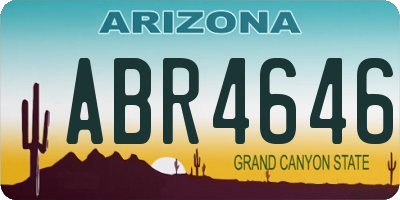 AZ license plate ABR4646