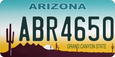 AZ license plate ABR4650