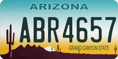 AZ license plate ABR4657
