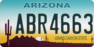 AZ license plate ABR4663