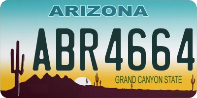 AZ license plate ABR4664