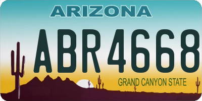 AZ license plate ABR4668